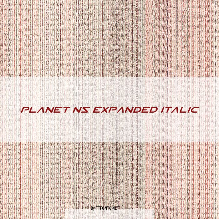 Planet NS Expanded Italic example